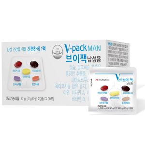 Read more about the article 안국약품 남성용 브이팩 VPACK 영양제 상품 소개 건강한 남성을 위한 영양 보충